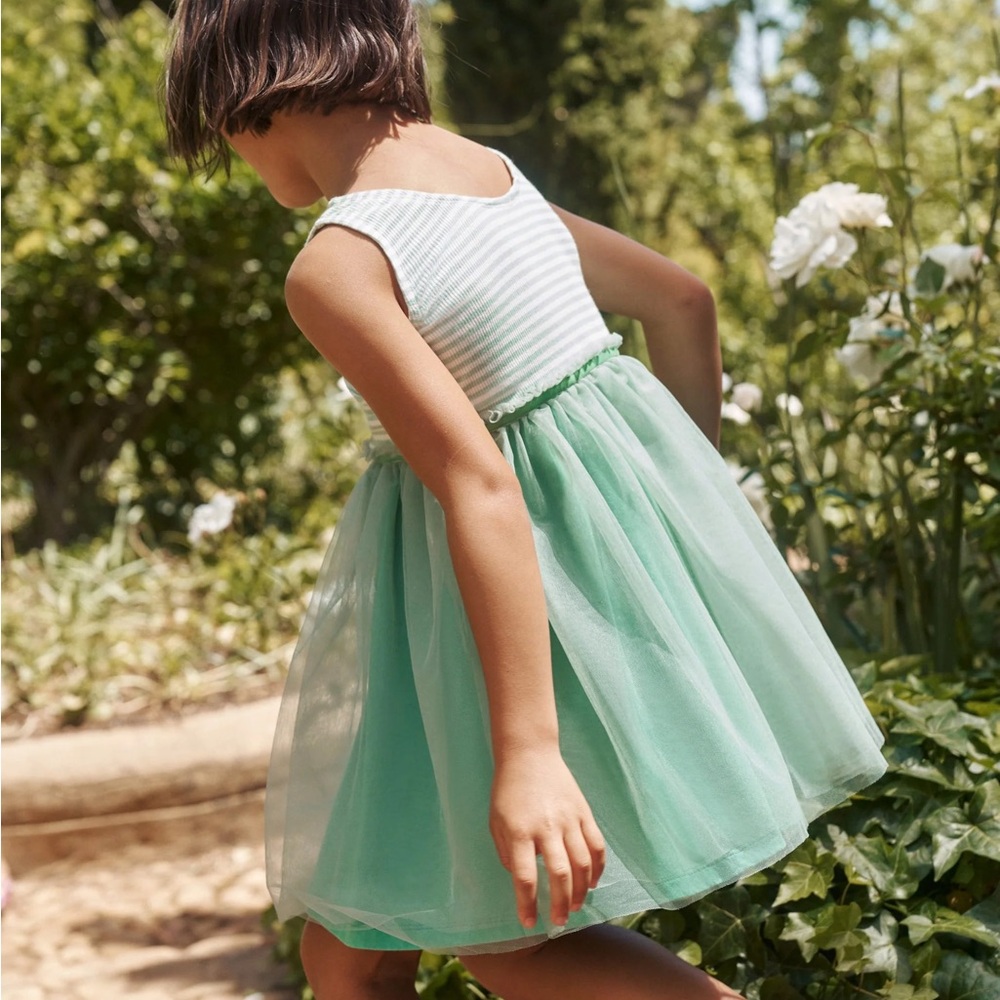 Boden Jersey Tulle Mix Dress